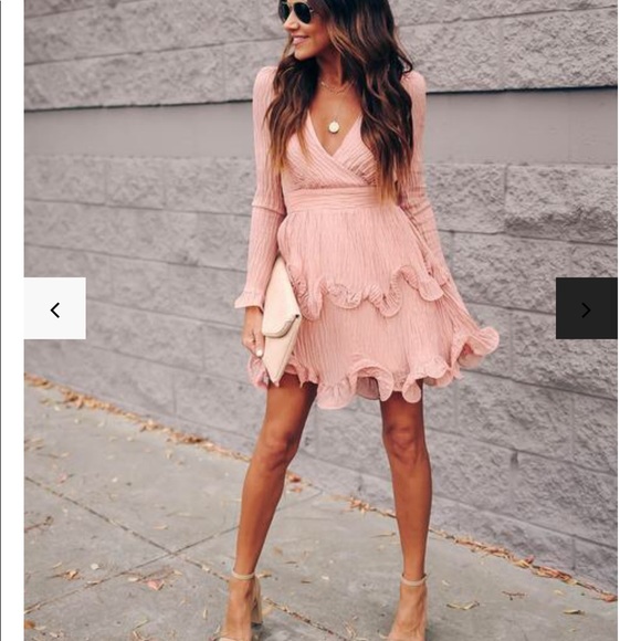 Vici Dresses & Skirts - Vici long sleeve pink dress